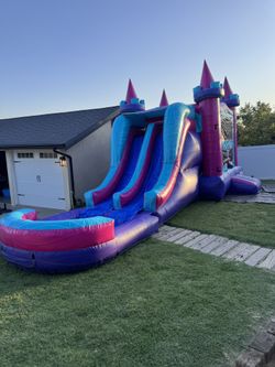 Pink And purple Double Lane Slide