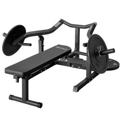 GMWD Chest Press Machine, 1050LBS Bench Press Machine with Independent Converging Arms, Adjustable Flat Incline Bench for Chest, AB Workouts, Shoulder