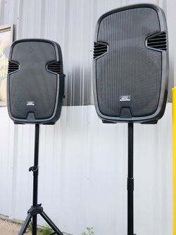 FINANCIAMIENTO Par de bocinas 15”! tripies, micrófono // Professional 2x15” audio system 🔊