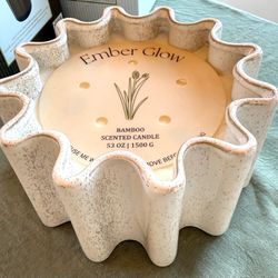 Stage Furniture Bamboo Scented Candle in Ceramic Vessel 53oz 