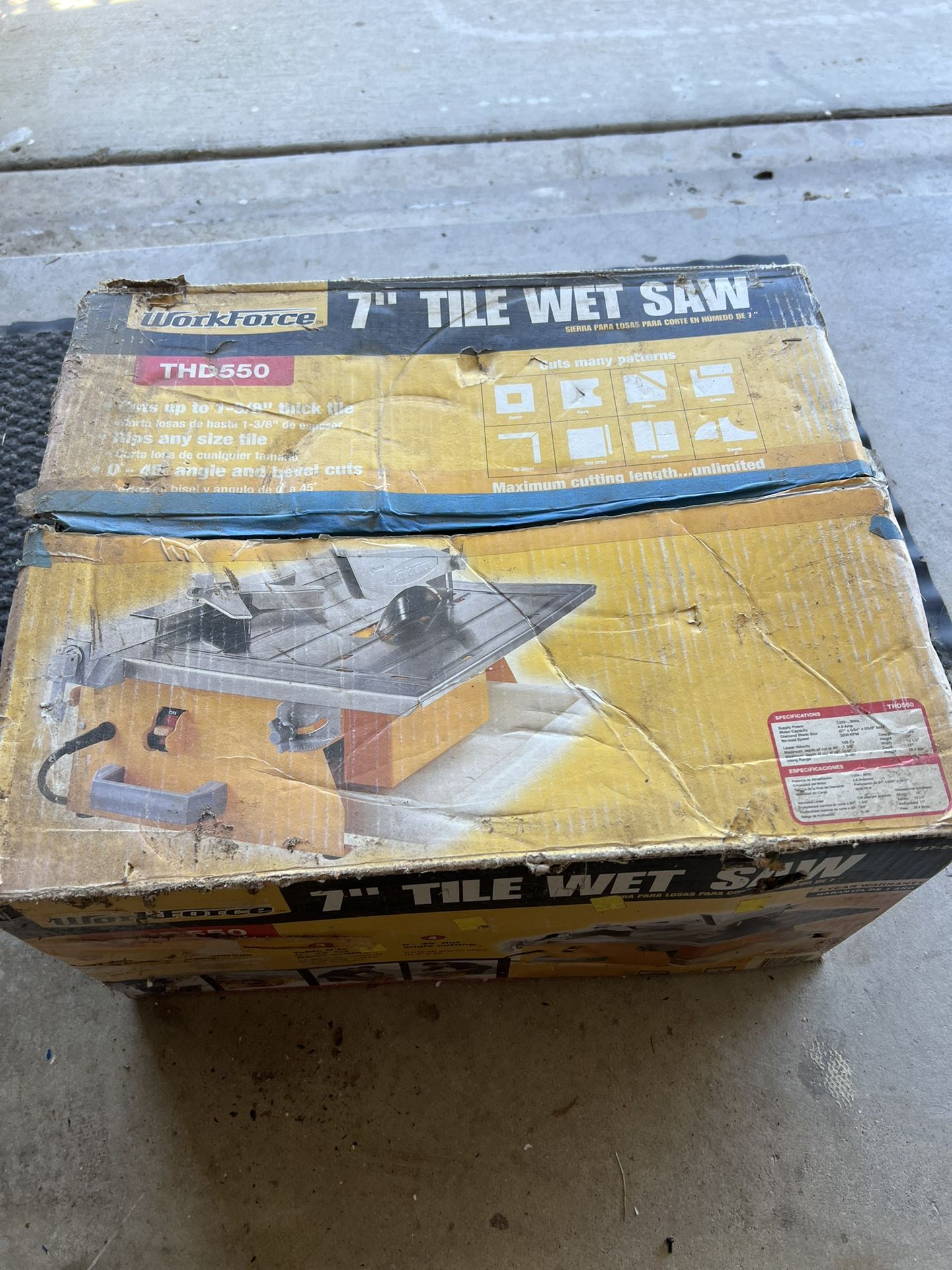 Table Top 7” Wet Tile Saw