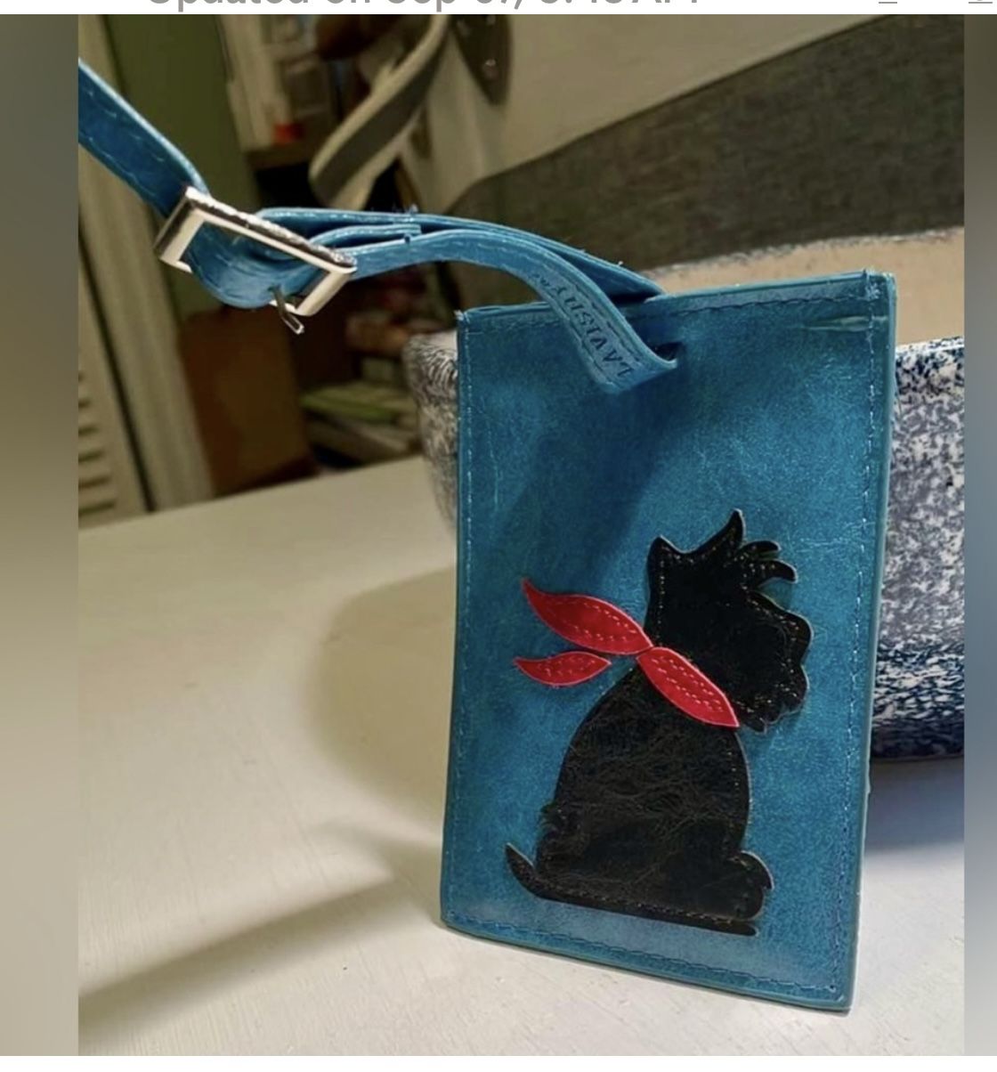 Lavishy Vegan luggage ID w/ Scottie Dog
