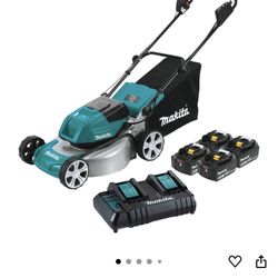 Makita XML03CM1 36V (18V X2) LXT® Brushless 18" Lawn Mower Kit with 4 Batteries