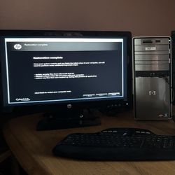 HP Pavilion 8 Gb Ram, 1.5 Tb Hard Drive, DVD Burner, One 23” LED Monitor, Wireless Keyboard, Great for Recording, Playback, Storage and Browsing