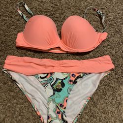 Women's Push Up Bikini Swimsuit Pink Size XX-Large Padded Swimwear Bathing Suit 
