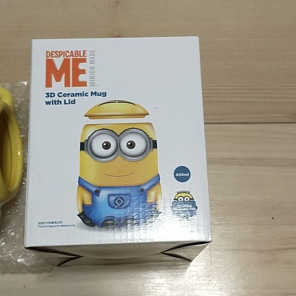 Despicable Me minion made 3D ceramic mug with lid