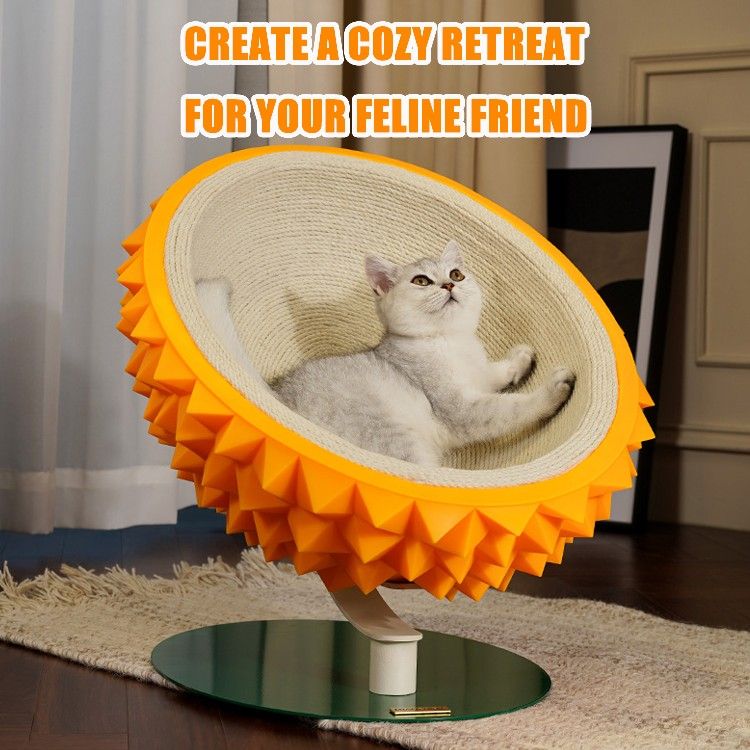 Durian Shape Cat Scratching Bed Cat House
