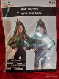 Kids Halloween Dragon Hood Cape Costume