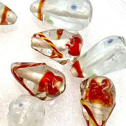 Lot Of 8 Glass Lampwork Beads