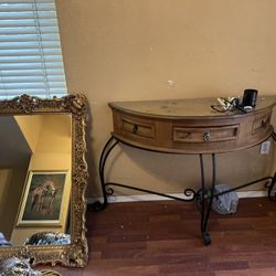 Table And Mirror. $250