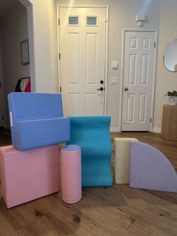 Soft Play Foam Climbing Set – 6 Piece Pastel Set