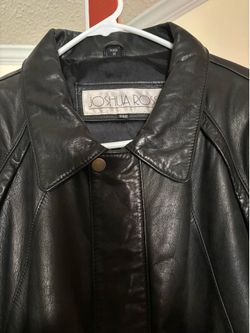 Men’s Joshua Ross Black Leather Jacket Size 38R