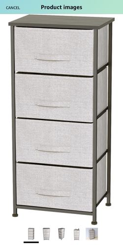 Home Basics 4 Drawer Storage Organizer Colorway Grey 