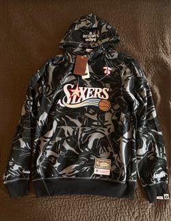 AAPE x Mitchell & Ness 76ers hoodie