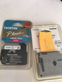 Brother P- touch label tape (silver)
