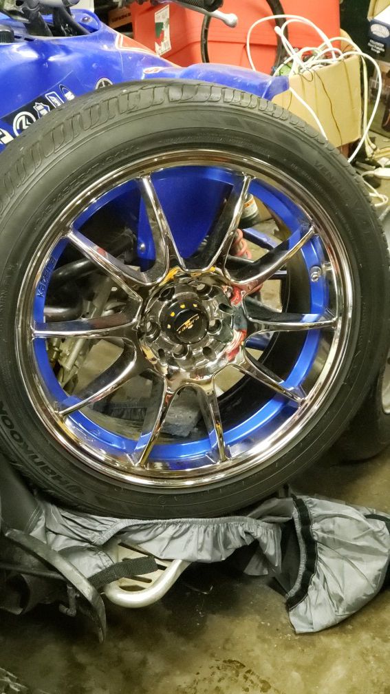 BEAUTIFUL 5×100 RIMS WITH NEW HANCOOK TIRES.