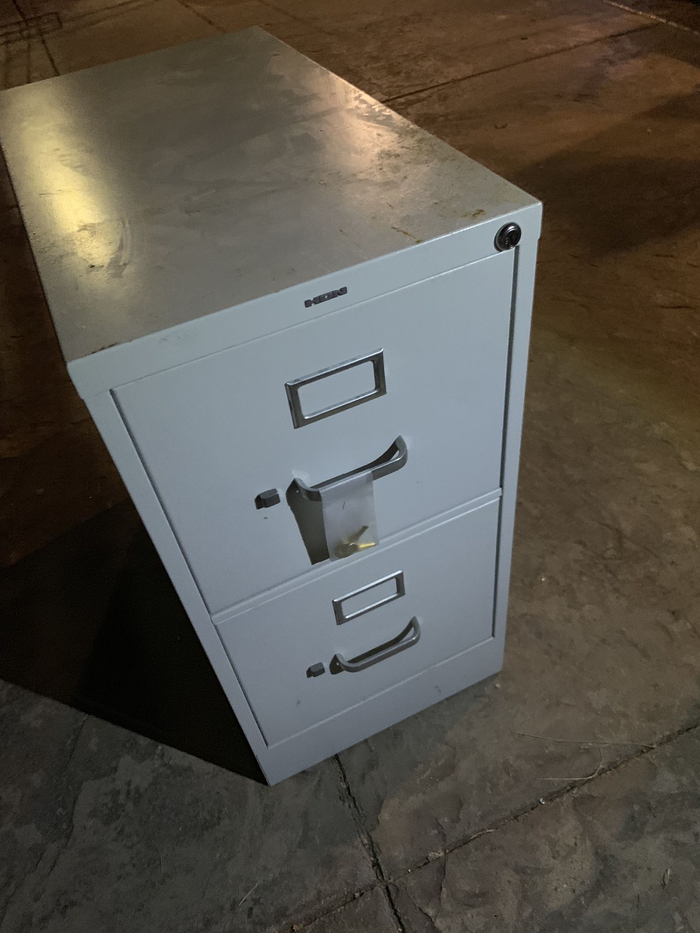 File cabinet with keys