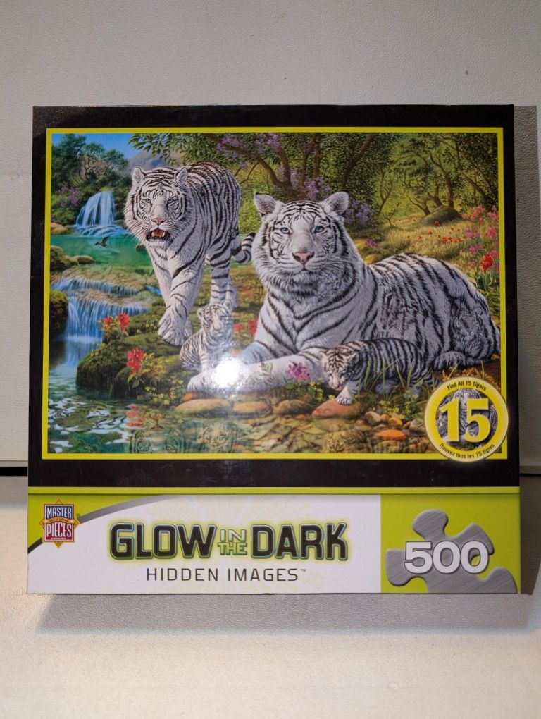 Glue In The Dark Tiger Jigsaw Puzzle