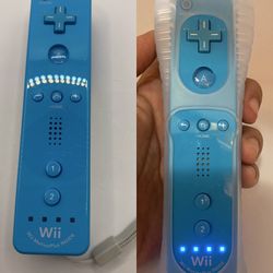 Official OEM Nintendo Wii Remote Blue Controller Motion Plus Inside Wiimote