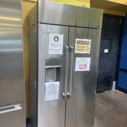 Built in refrigerator 42 inch wide stainless steel side by side