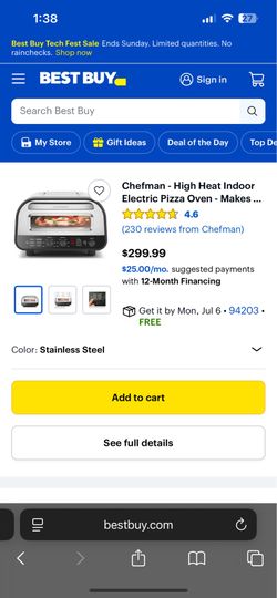 Chefman - High heat Indoor Electric Pizza Oven