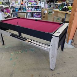 MD Sports 4-in-1 Pool Table, Ping Pong, Air Hockey & Basketball Game Table