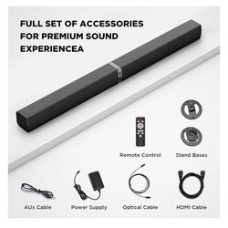 MZEIBO Sound Bar, TV Soundbar 80W with Bluetooth 5.3 Stereo Immersive Sound Detachable 2-in-1 Design for Home Theater Smart TV PC & Music Experience