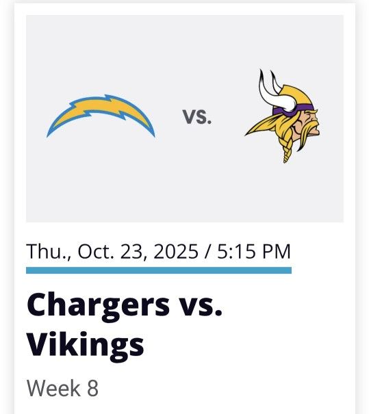 Chargers/Vikings Parking Permit In PS-4