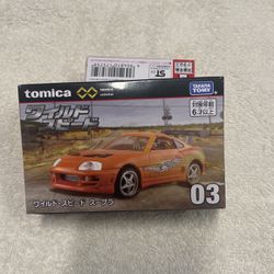 1:64 Tomica Premium Unlimited Toyota Supra Orange 03