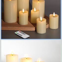 e Flameless Votive Pillar Candles with Remote