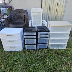 ASSORTED PLASTIC STORAGE DRAWERS ,$5 To $34