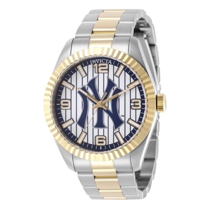 INVICTA SPECIALTY MENS WATCH NEW YORK YANKEES MLB BASEBALL NWT 49863 SLV/GOLD C3