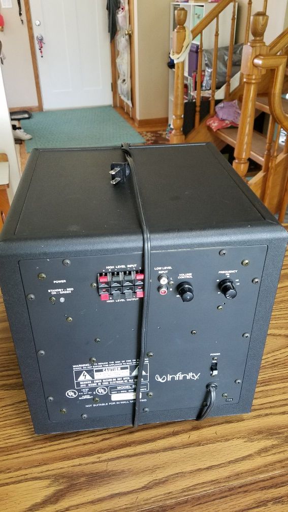 Infinity BU1 Subwoofer Speaker for Sale in VLG OF LAKEWD, IL OfferUp