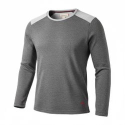 Tommy Bahama Sweater Men's L Gray Long Sleeve Pullover Crew Neck Expose Stitches