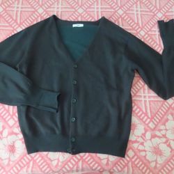 wego brand cardigan sweater knit L green