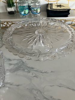 Glass serving bowls Plates