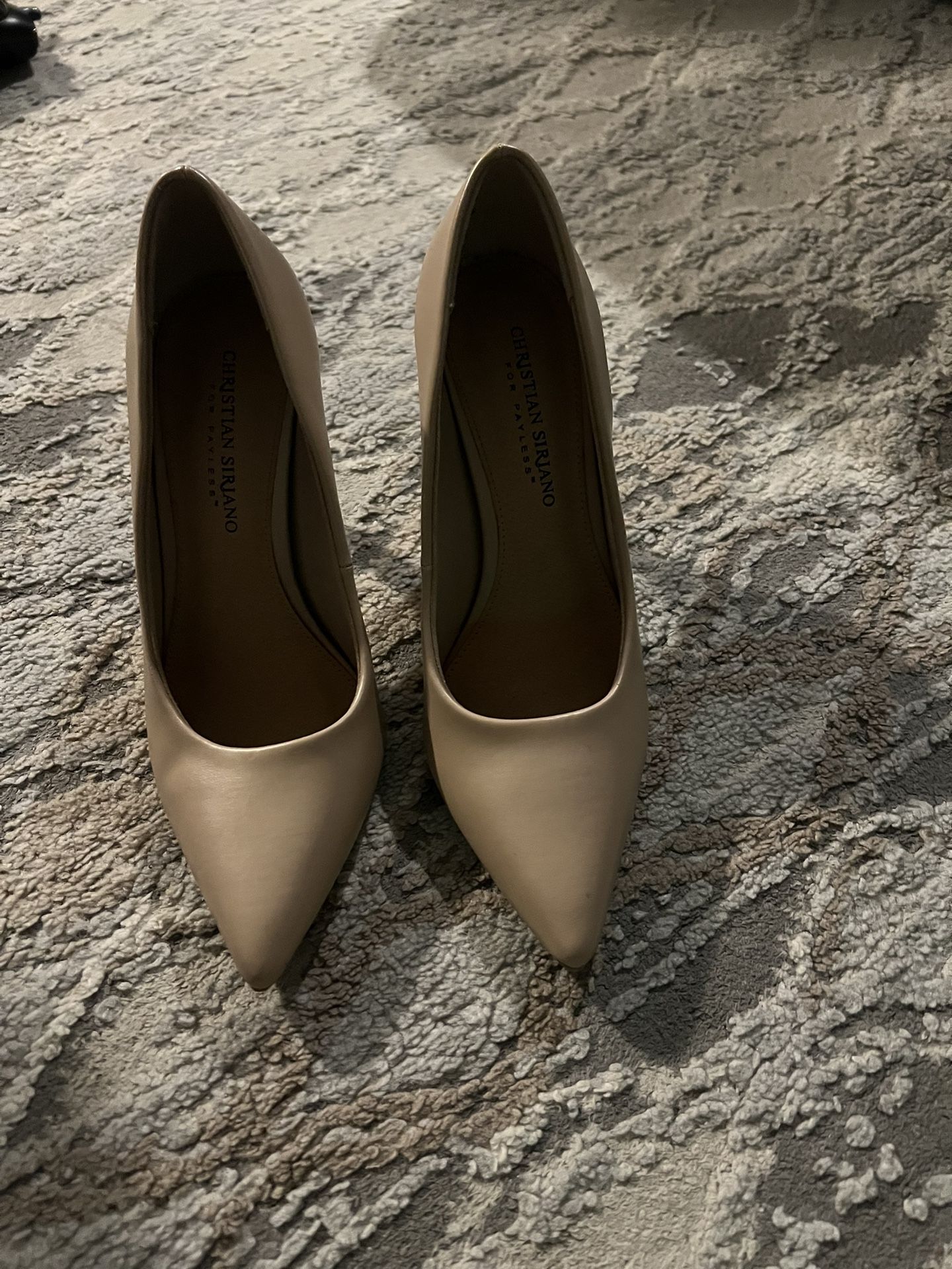 Beige Christian Siriano Heels