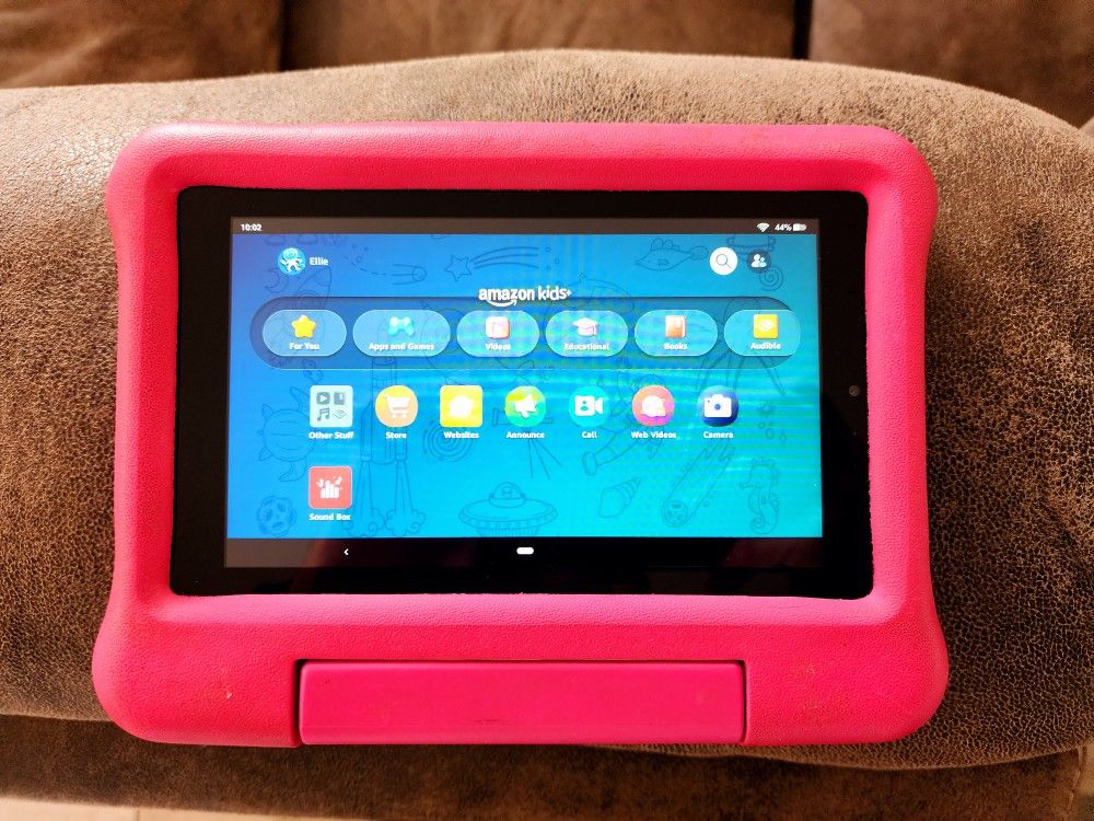 Fire 7 Kids tablet, 7" Display, ages 3-7, 16 GB, (2019 release), Pink Kid-Proof Case