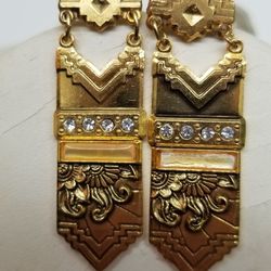 MAGNIFICENTLY DETAILED GOLD ART DECO POSTS
