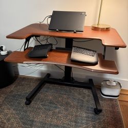 Adjustable Computer Desk With Keyboard Tray
