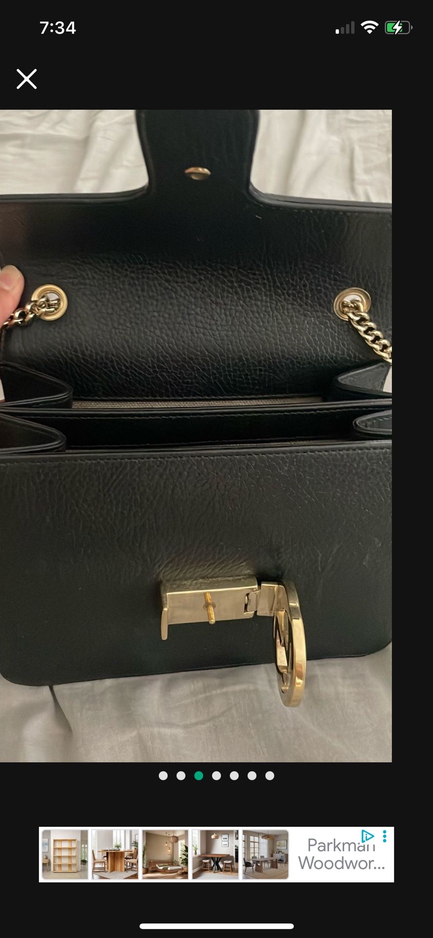 Used Authentic Gucci Interlocking Crossbody Bag 