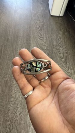 Silver bangle bracelet
