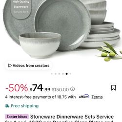 Stoneware dinnerware set