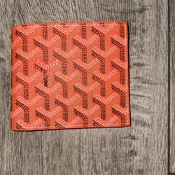 Orange Goyard wallet