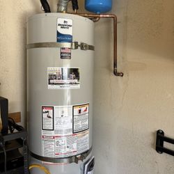 Full water heater installation up to code