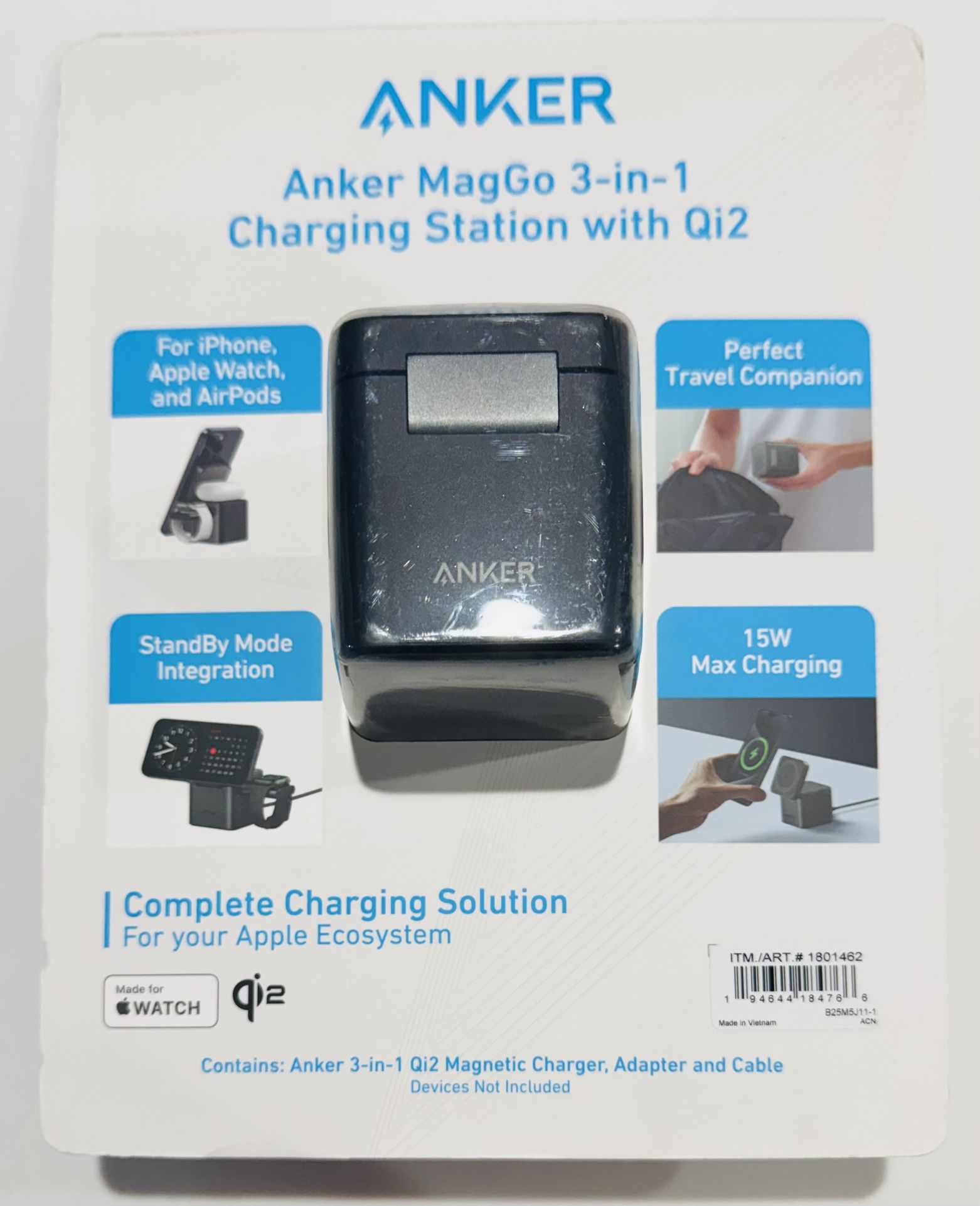 Anker MagGo Magnetic 3-in-1 Wireless Charging Stand