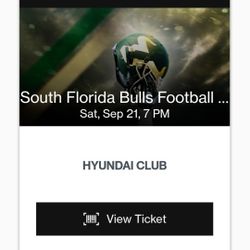 USF vs MIAMI Clubseats 