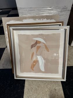 Framed Abstract Woman Wall Art Print