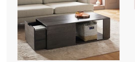 West Elm - Pure Storage Coffee Table : Carbon