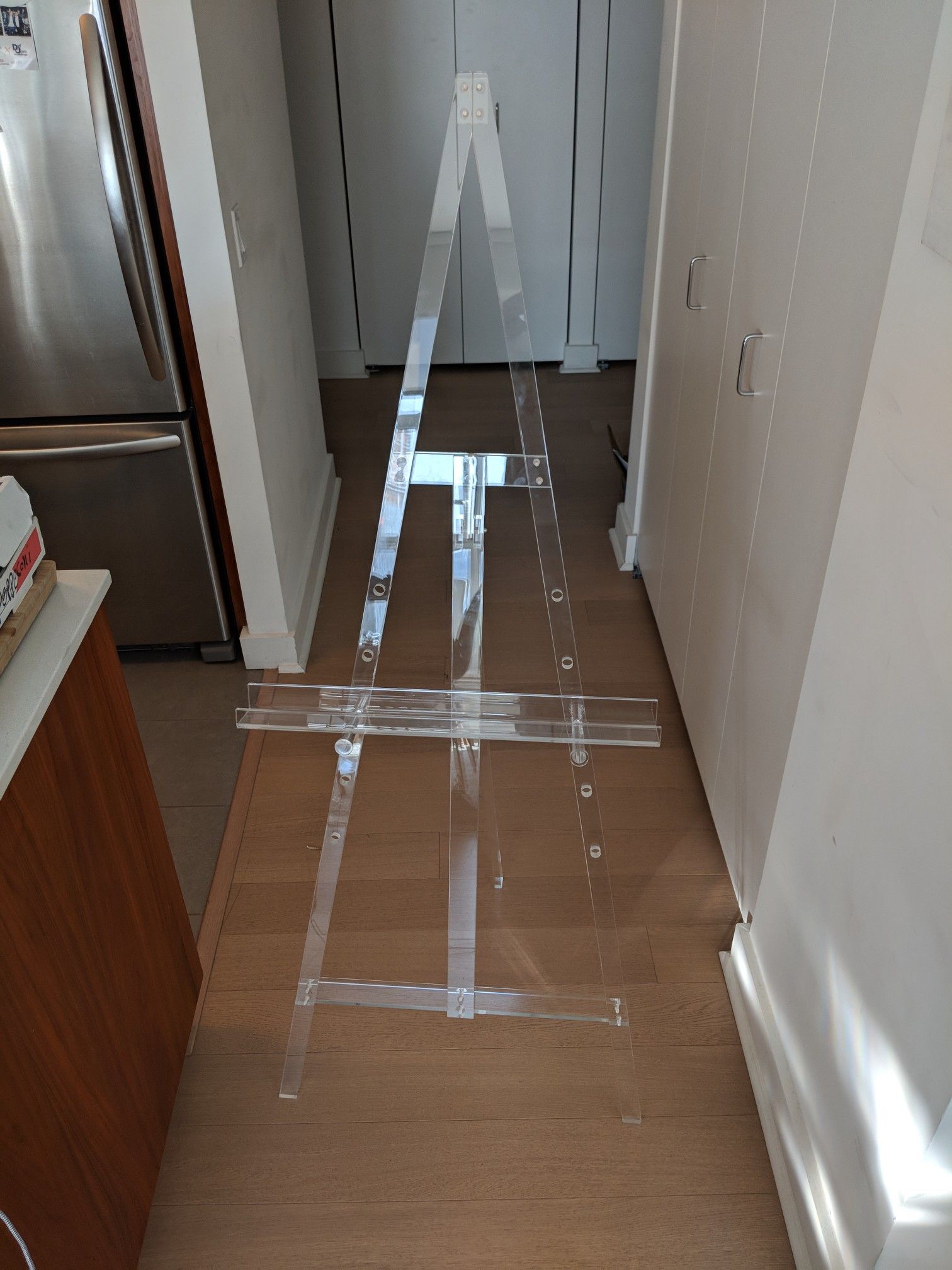 Clear acrylic easel from CB2